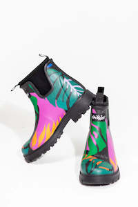 Coats: Waterproof ankle gumboots - Carnaval print