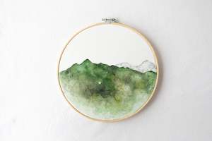 Inge Flinte: Landscape, Round - Medium - "Shifting Horizons"