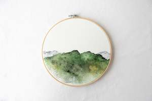 Inge Flinte: Landscape, Round - Medium - "Into the Distance"