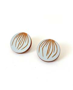 Statement Studs - Pale Grey