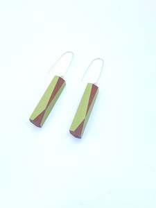 Rod Earrings - Olive