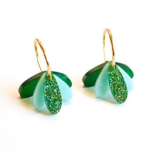 Hagen Co: Happy Hour Earrings - Green
