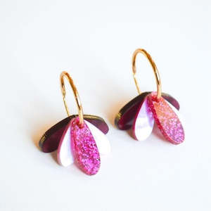 Hagen Co: Happy Hour Earrings - Merlot