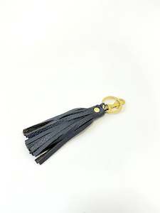 Helen Miller: Tassel Keyring & Clip - Grey