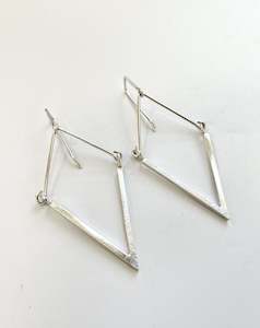 Kouka Design: Silver Large V Shape Earrings