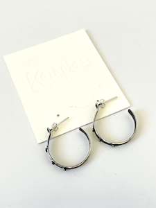 Kouka Design: Black Rubbed Hoop Earrings