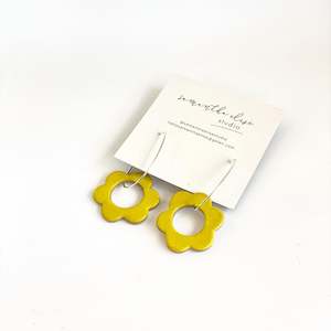 Samantha Elise: Flower Drops - Citrus - Ceramic & Sterling Silver Earrings