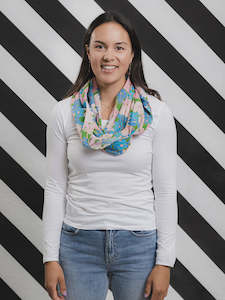 Blue Vintage Infinity Scarf