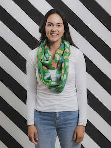 Scarves: Green Splotch Infinity Scarf