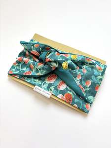 Girlband - Teal Strawberries/Teal