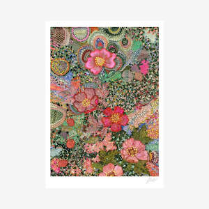 Art: "Wild Roses" Print by Fleur Woods