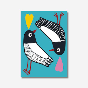 Art: 'The Lovebirds' - Art Print by Studio Soph - A3 size