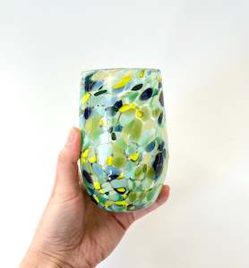 Grinter Glass: Handblown Glass Tumbler - Forest Lake