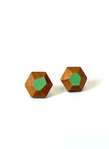 Gwyneth Hulse Design: Olive Faceted Native Timber Studs