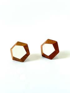 Gwyneth Hulse Design: White Faceted Native Timber Studs