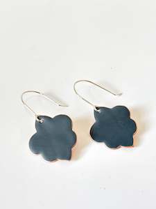 Lovefool Jewellery: Fleur de Lis Earrings - Dark Grey