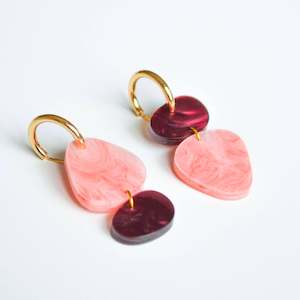 Dune Earrings - Coral