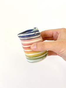 Small Pourer - Ceramic Nerikomi Rainbow Stripe