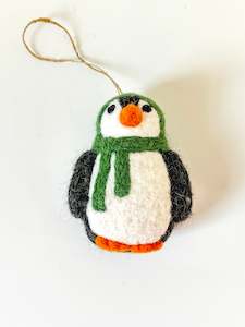 NEW Felted Penguin - Forest Green