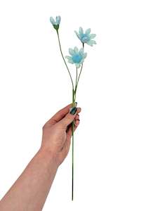 Homewares: Crocheted Blue Eyed Daisy - Blue