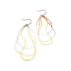 Tri-Shape Earrings in Mixed Metals