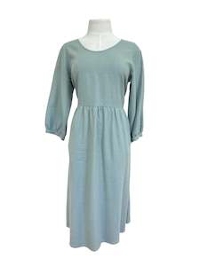 Dare Darla: Long Sleeve Mollie Dress - Dusty Blue