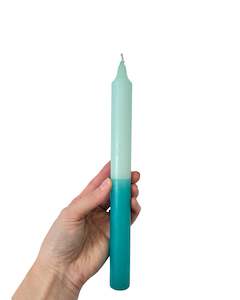 National Candles: Aqua / Turquoise Two-Toned Candle - 240mm