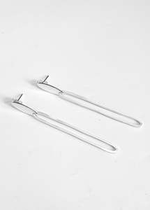 Oval Stud with Dangle Oval Hoop Earrings