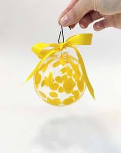 Products: Handblown Glass Bauble - Sunshine Yellow
