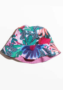 Products: Reversible Bucket Hat - Thin Pin Bubblegum / Wilderness Pink