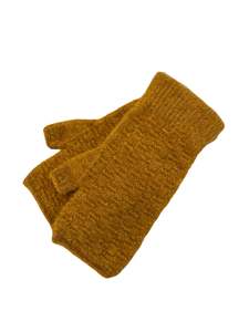 Dash Possum Merino Fingerless Mitten - Gold