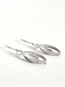 Silver Pod Dangle Earrings