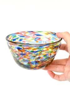 Grinter Glass: Handblown Glass Lolly Bowl - Peacock