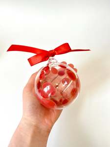 Handblown Glass Christmas Bauble - Red