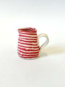 Ceramic Nerikomi Jug - Small - Red