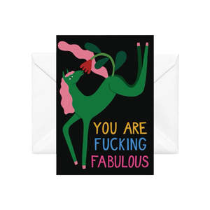 Fucking Fabulous - illustrated card by Studio Soph