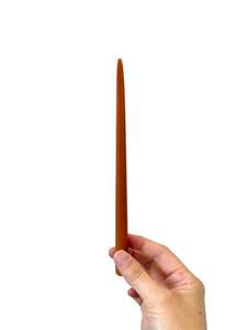 Homewares: Mini Beeswax Taper Candle - Orange (C)