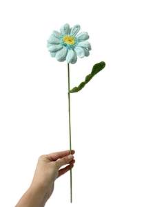 Homewares: Crocheted Gerbera - Tiffany Blue