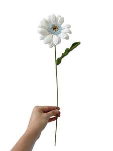 Homewares: Crocheted Gerbera - White