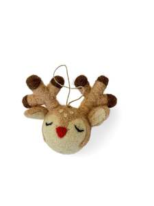 Kids: Reindeer Head Decoration - Rudolph