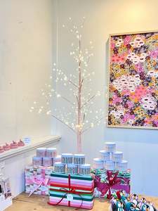 Lighting: Light Pink Arctic Birch LED Tree, 90cm