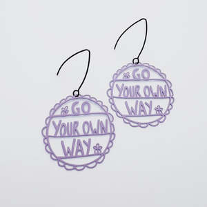 Denz: Midi Go Your Own Way Earrings in Lilac