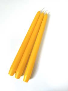 Yellow Venetian Tapered Candle - 250mm
