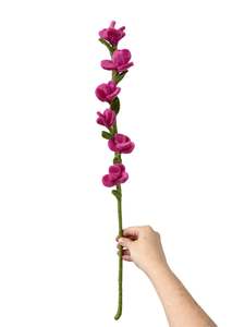 Pink: Flower Stem - NZ Felted Wool - Pink