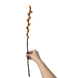 Bud Stem - NZ Felted Wool - Orange