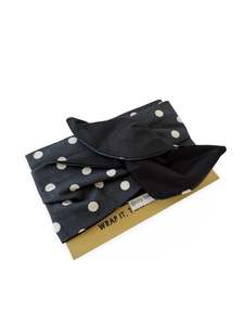 Girlband - Charcoal Polka Dot / Black