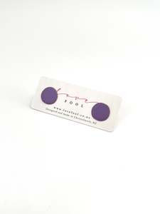 Lovefool Jewellery: Dot Stud Earrings - Violet
