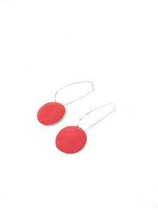Comet Drop Earrings - Red