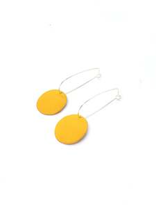 Comet Drop Earrings - Mustard