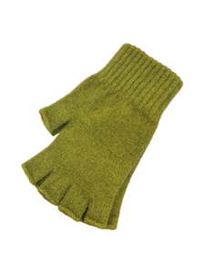 Accessories: Possum Merino Open Fingered Glove - Olive